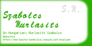 szabolcs murlasits business card